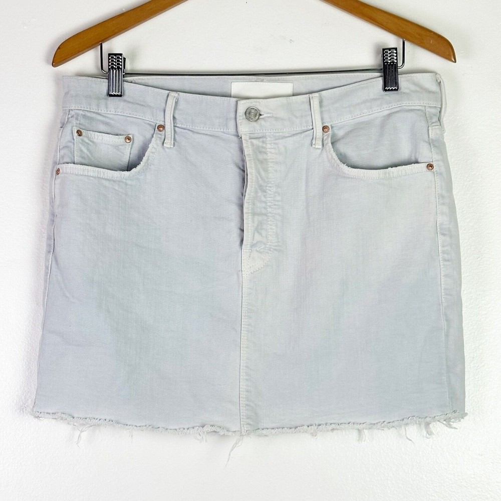 Mother Superior Women's Distressed Denim Mini Skirt Vagabond Fray Size 30 - Picture 2 of 11